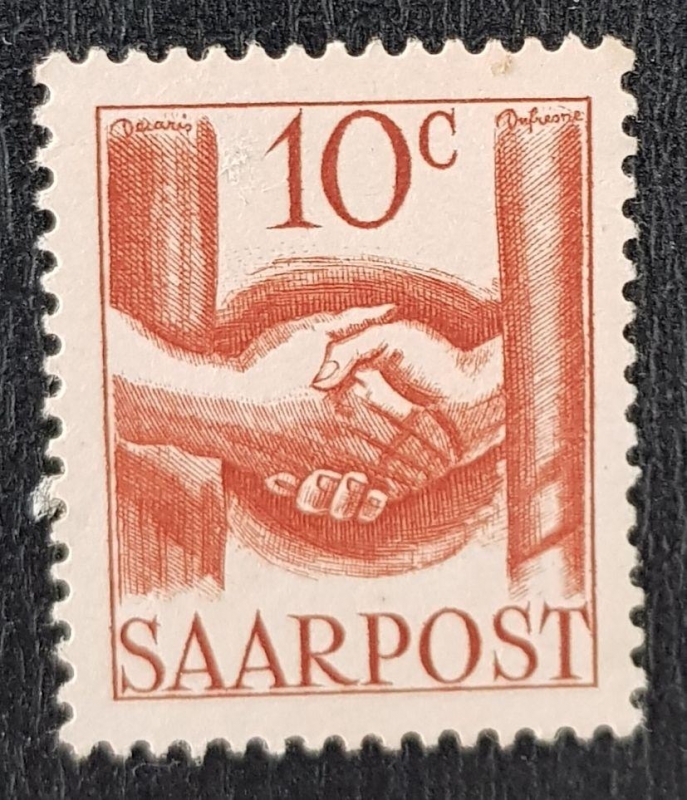 French Protectorate Saar 1948 10 centimes