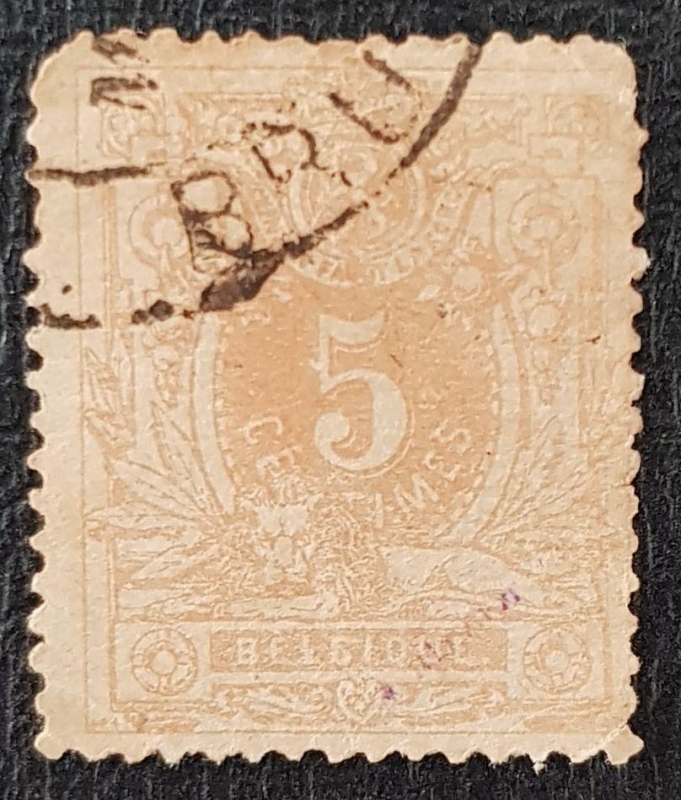 Belgium 1869 - 5 centimes reclining lion