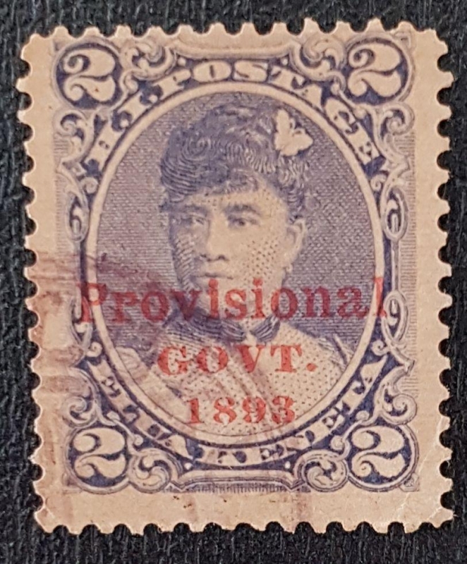 1893 Hawaii - Provisional administration-red print