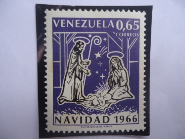 Navidad 1966 - San José, la Virgen y el Niño.