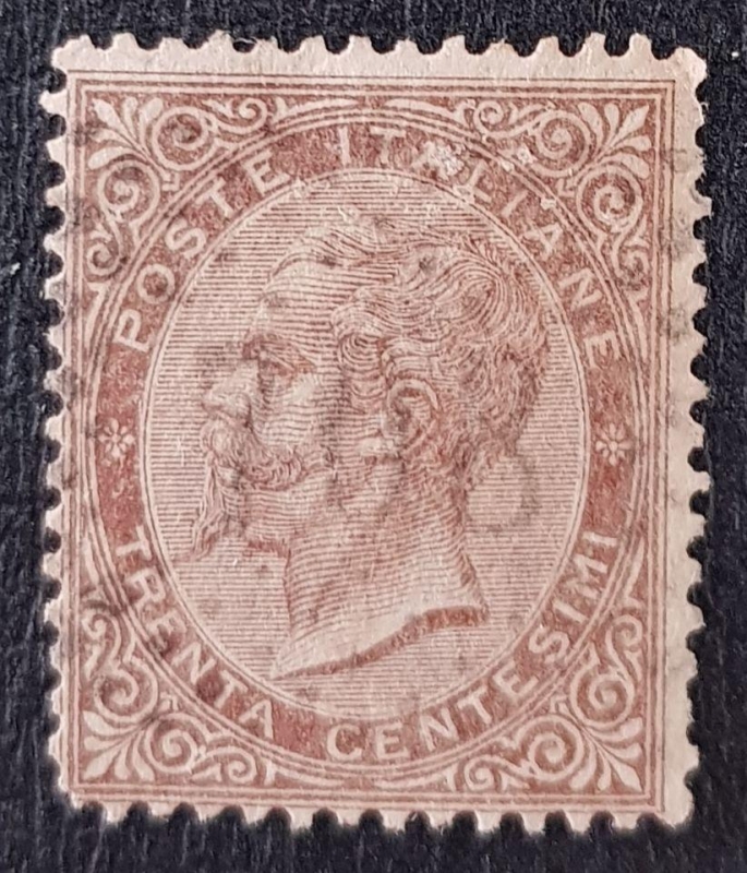 Poste Italiane, Vittorio Emanuele II, 30 centesimi 1863