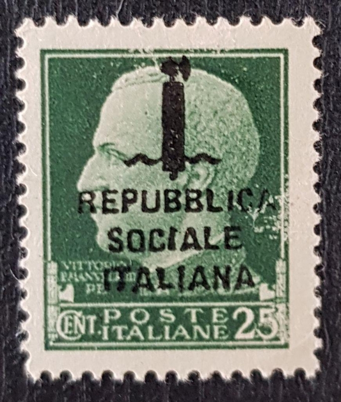 Republica Sociale Italiana, Vittorio Emanuele - 25 cent 1944