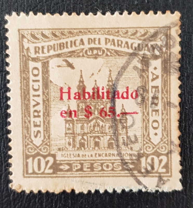 Iglesia de Encarnacion, Asuncion, 1935, habilitado $65