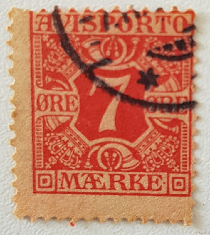 Denmark, 7ø Avisporto, 1907