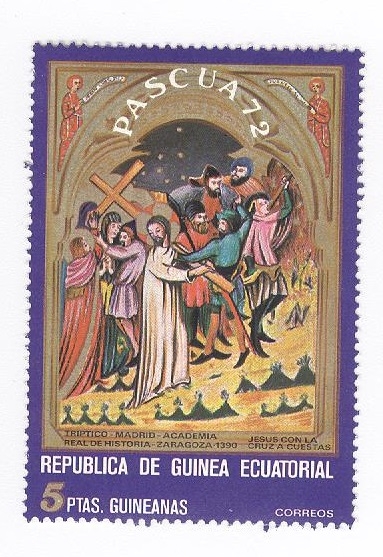 Pascua 1972. Jesús con la cruz a cuestas