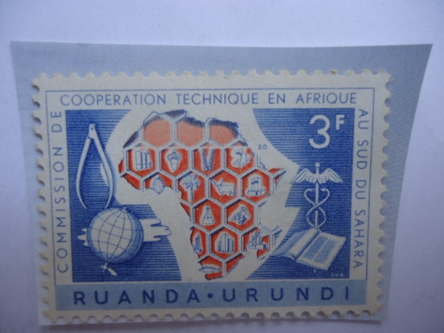 Ruanda-Urundi (Áfr.Oriental)-10°Aniv.de la Comisión de Coop. Técnica en África y Sahara - Dutch text