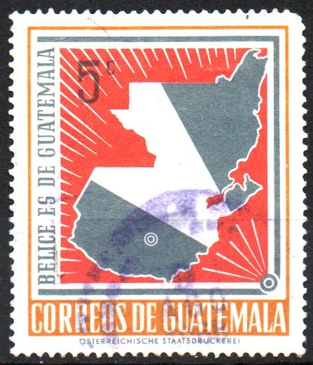 MAPA  DE  GUATEMALA  Y  HONDURAS  BRITÁNICA