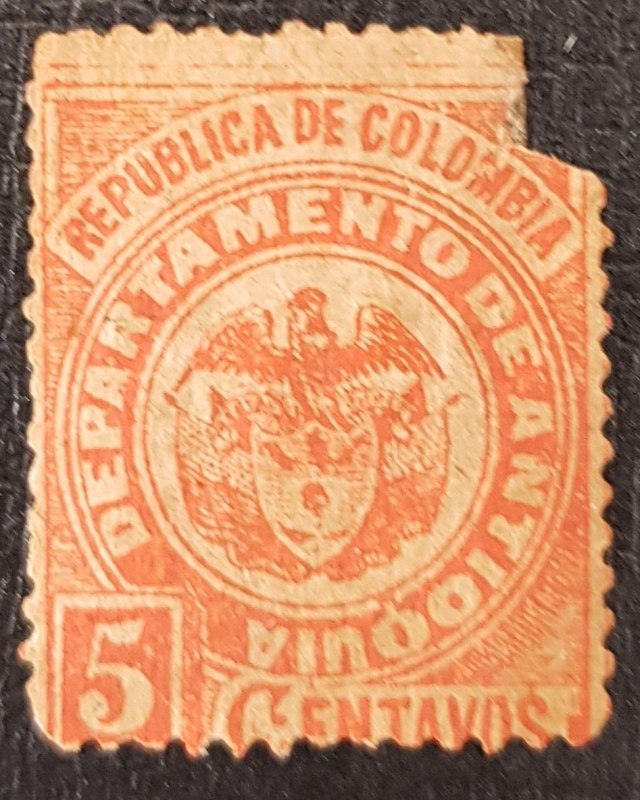 Departamento de Antioquia, 5 centavos, 1892