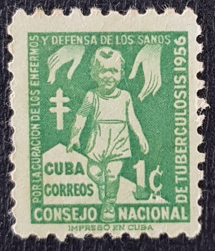 CUBA, CHILD, TUBERCULOSIS CAMPAIGN, 1956, 1 c
