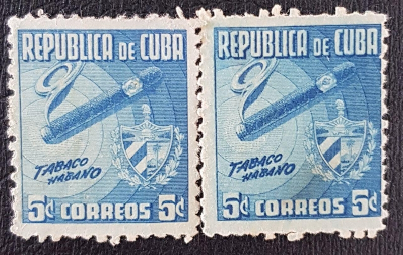 2 x Tabaco Habano, 5 c, 1958