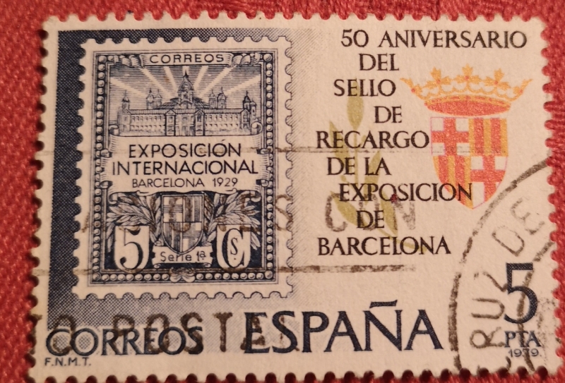 50 años del sello de recargo de la expo de Barcellna