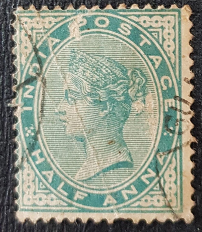 British India, QUEEN VICTORIA, Half Anna, 1855
