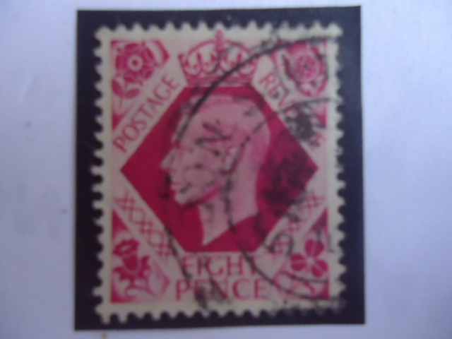 King George VI - Eight Pence - Postage Revenue.