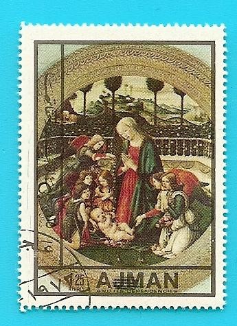 AJMAN - Pintura religiosa - Natividad