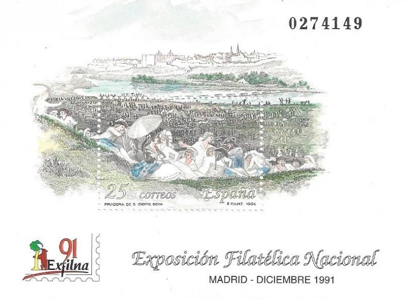 3145 - Exposición Filatélica Nacional 1991