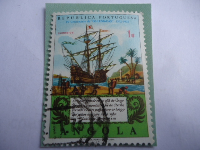 República Portuguesa-IV Ani. de la Publicación de las Luciáces-Galeón en el Río Congo.