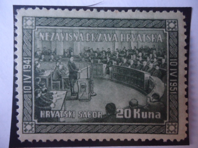 Hrvatski Sabor-Nezavisna Hrvatska (1941-1951)-Parlamento de croacia-Aniversario.