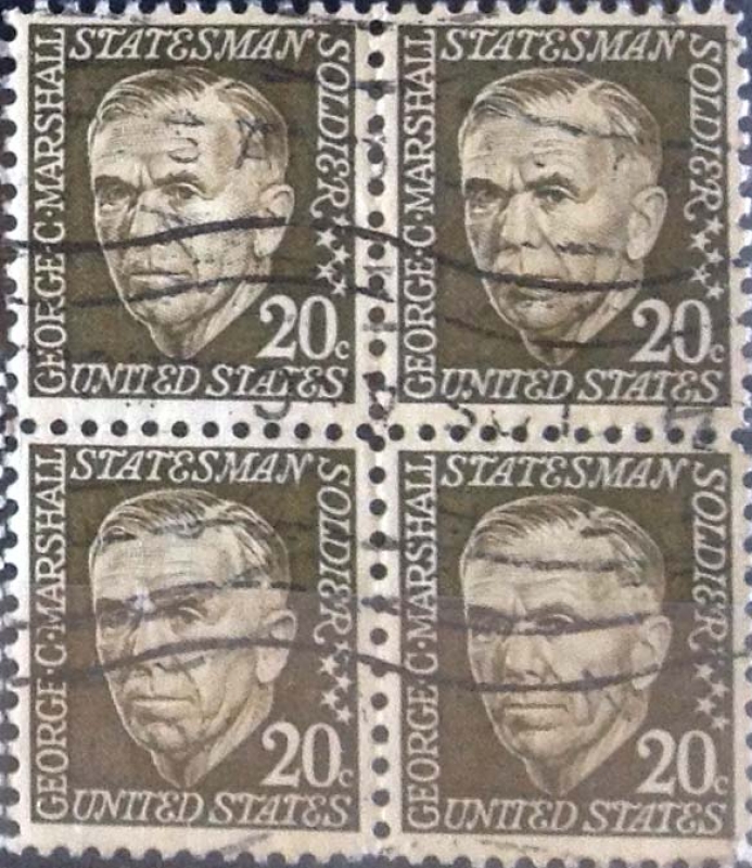 Scott#1289x4 , intercambio 4x0,20 usd. 20 cents. 1967
