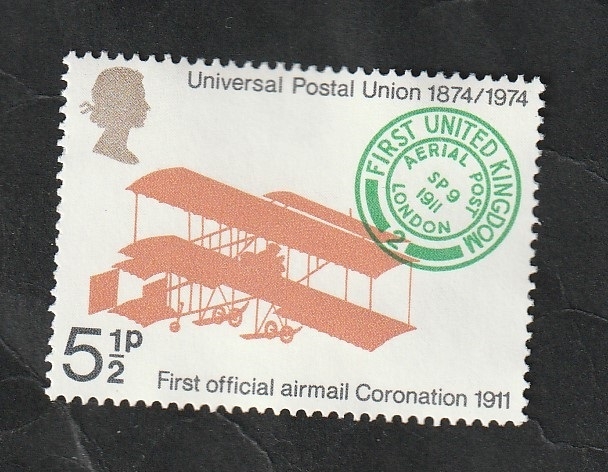 726 - Centº del U.P.U., Primer correo aéreo
