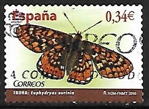 Mariposas - Euphydryas aurinia