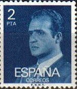ESPAÑA 1976 2345 Sello Serie Básica Rey Juan Carlos I 2 pts nuevo sin goma