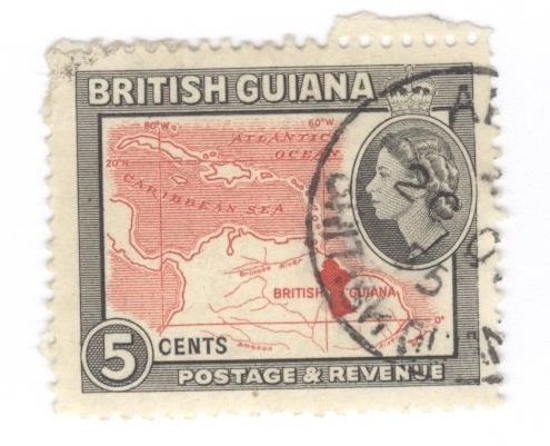 Situación geográfica de la Guyana Británica