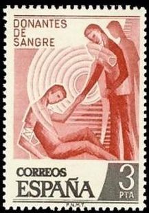 ESPAÑA 1976 2355 Sello Nuevo Donantes de Sangre