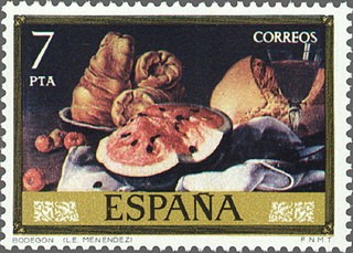 ESPAÑA 1976 2365 Sello Nuevo Pintor Luis Eugenio Menendez Bodegones