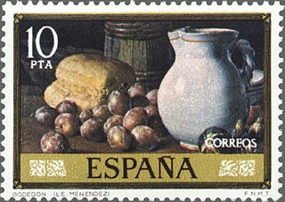 ESPAÑA 1976 2366 Sello Nuevo Pintor Luis Eugenio Menendez Bodegones