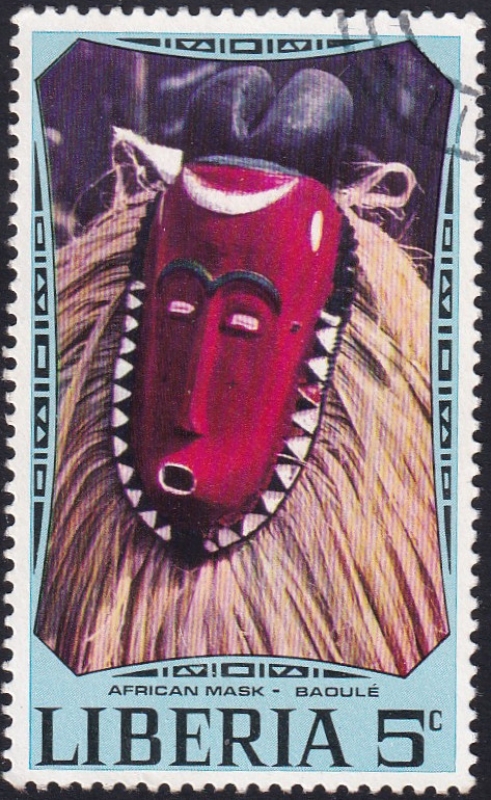 máscara africana-Baoulé