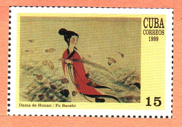 EXPOSICIÓN  FILATÉLICA  MUNDIAL  CHINA.  DAMA  DE    HUNAN,  DE  FU  BAOSHI.