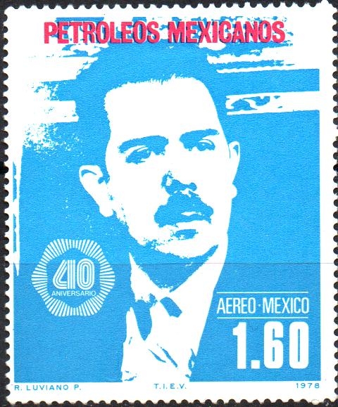 40th  ANIVERSARIO  DE  LA  NACIONALIZACIÓN  DE  LA  INDUSTRIA  PETROLERA.  GEN.  LÁZARO  CÁRDENAS.