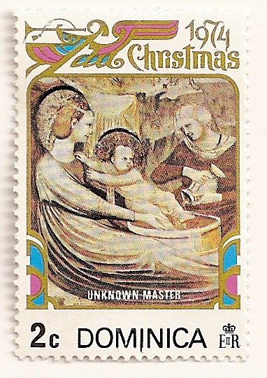 Navidad 1974. Virgen y niño por Lorenzo Costa.
