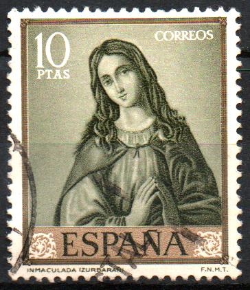 VÍRGEN  DE  LA  INMACULADA  POR  ZURBARAN