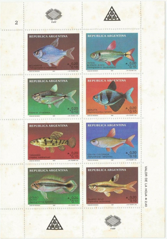 Argentine Philately - River Fish (1987)