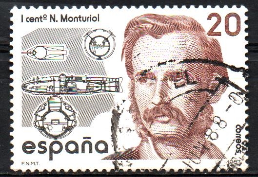 CENTENARIO  DE  NARCIS  MONTURIOL.  MONTURIOL  Y  DISEÑO  DE  SUBMARINO.