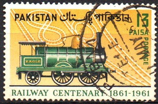 CENTENARIO  DEL  FERROCARRIL  EN  PAKISTAN.  LOCOMOTORA  ÁGUILA.