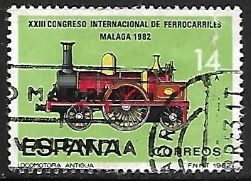 XXIII Congreso Internacional de Ferrocarriles - Málaga 1982  - Locomotiva Antigua