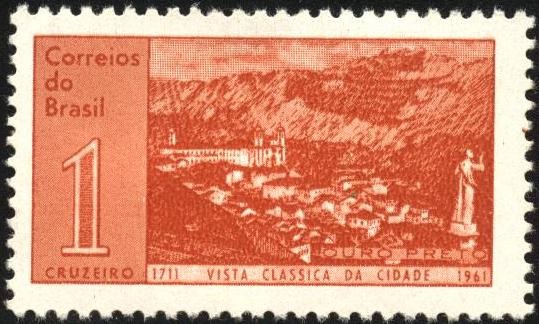 Vista clásica de la ciudad de OURO PRETO.