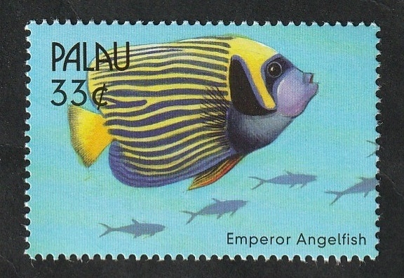 1487 - Fauna marina del Pacifico Sur, Pez Ángel Emperador