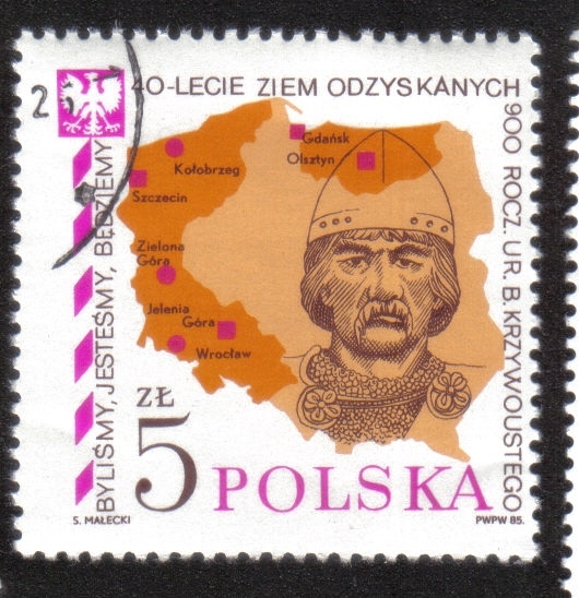 Mapas de Polonia, príncipe Boleslaw Krzywousty (1085-1138)