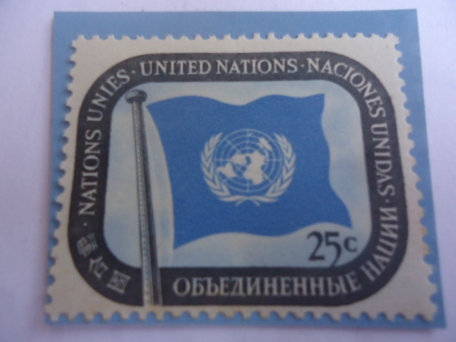 Bandera - Símbolo de UN - ONU Nueva York- Serie: Airmail..