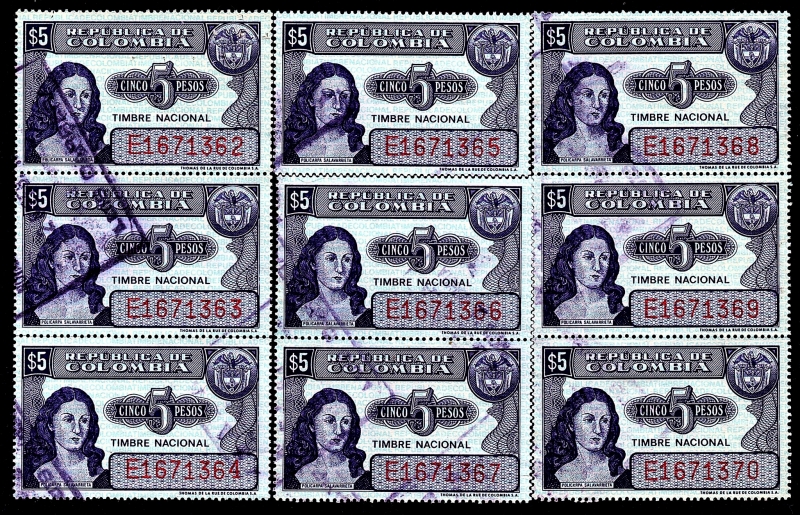 TIMBRE NACIONAL - POLICARPA SALAVARRIETA – SERIE E