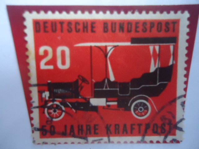 50 Jahre Kraftpost- 50 Años de Autobús Postal Motorizado - Autobús Postal 1906- Correo Federal Alema