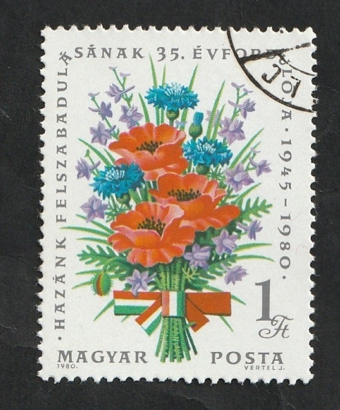 2724 - 30 Anivº de la liberación de Hungría, Ramo de flores