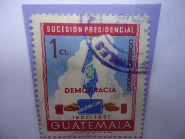 Sucesión Presidencial - Democracia - Libro de la Constitución (1951/57)- Bandera Nacional.