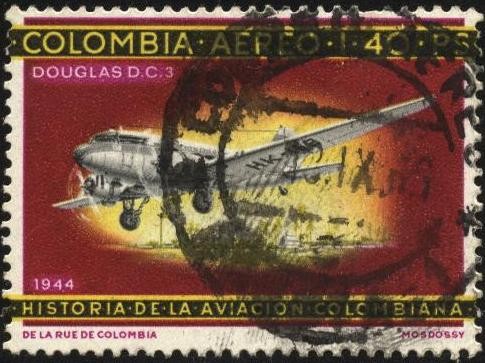 Historia de la aviación Colombiana.1944 Douglas D.C.3.