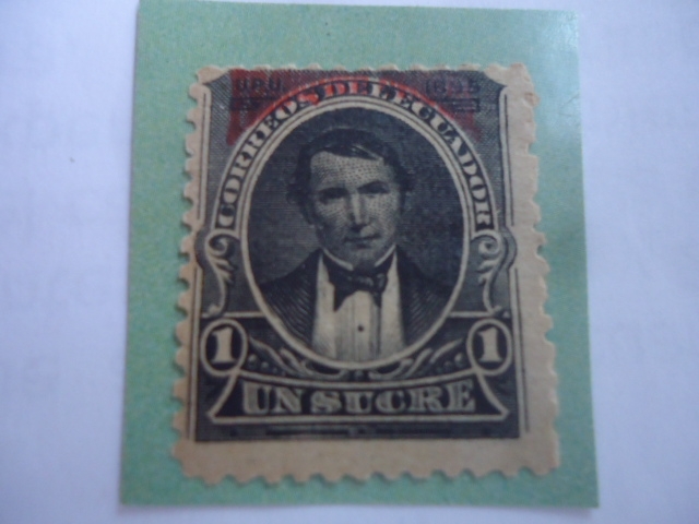 U.P.U-1895- Presidente, Vicente Rocafuerte Bejarano (1783-1847) - Segundo presidente (1833/39)- Sell