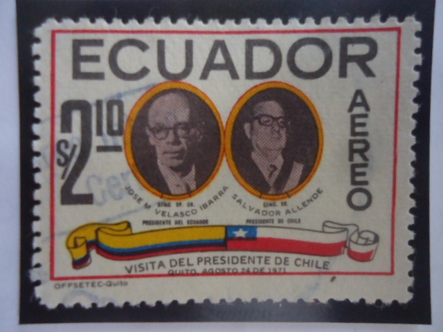 Visita del Presidente de Chile- Quito,Agosto 24 de 1971- Entre:Velasco y Allende.