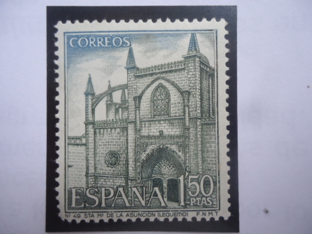 Ed:1984-Iglesia:Santa María de la Asunción-Lequeito-Vizcaya - Serie:Turiso 1970.